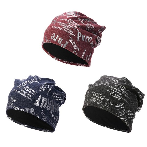 

fashion knitted hat lady women men casual style letter printed acrylic beanie cap headwear apparel accessories winter, Black;white