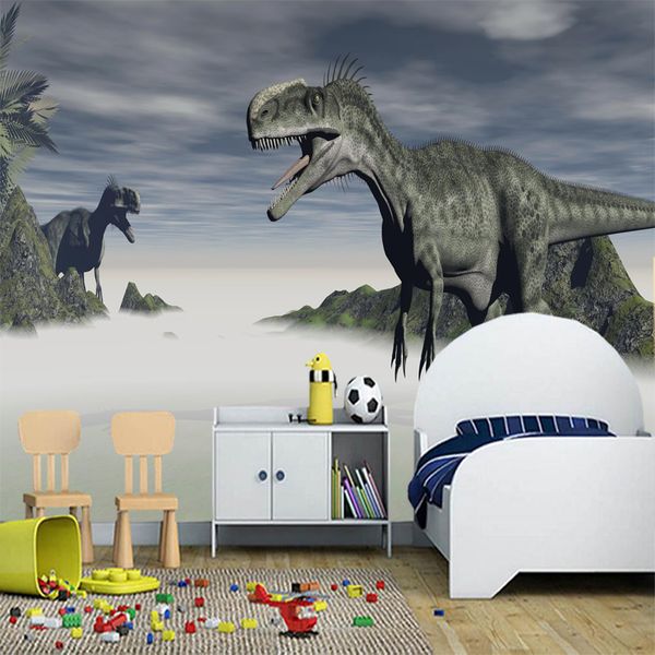 

customized papel de parede infantil, tyrannosaurus mural used for living room room sofa background decorative wallpaper