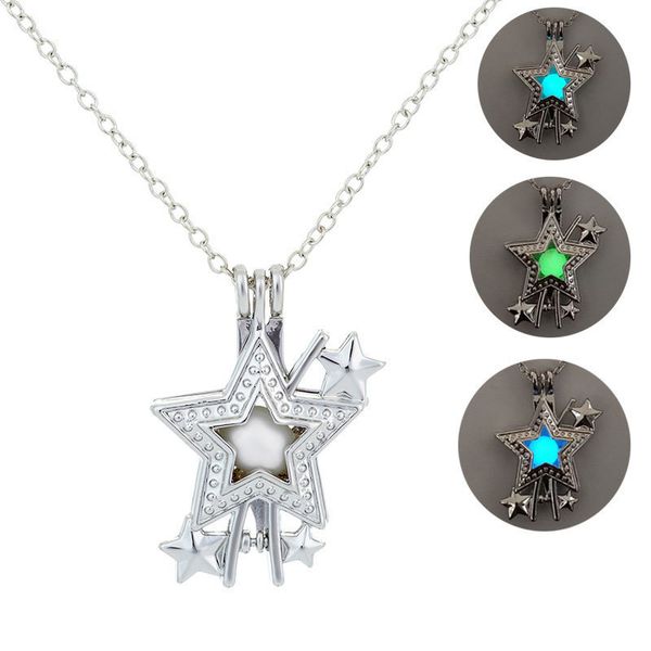 

светящиеся пятиконечные звезды diy pendeloque cut хэллоуин украшения, Silver