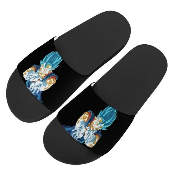 

women custom pattern slippers print summer fashion slide sandals outdoor non-slip beach shoes platform flip flops, Black