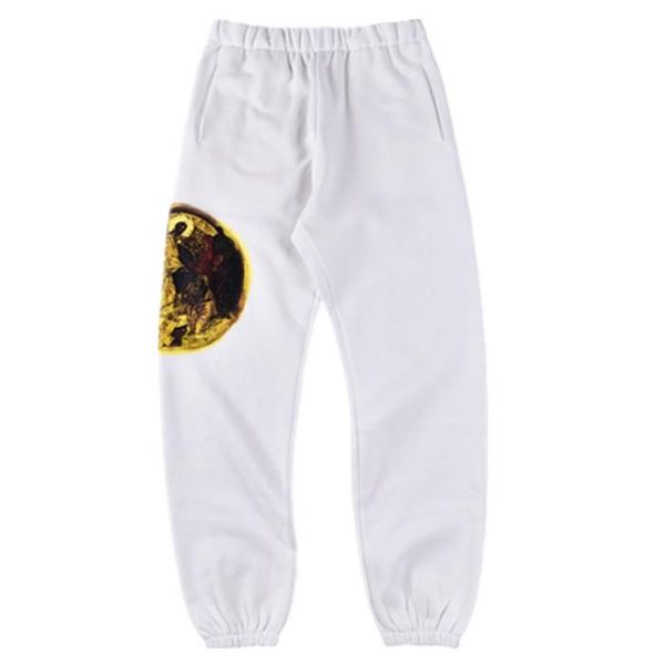 

pants loose casual plus velvet thick printed cotton sweat pants fashion hoome pants mens designer track, Black