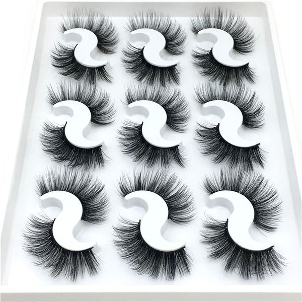 

new 9 pairs natural fake 3d mink eyelashes makeup eyelash extension false eyelashes full strip eye lashes mink lashes beauty tool