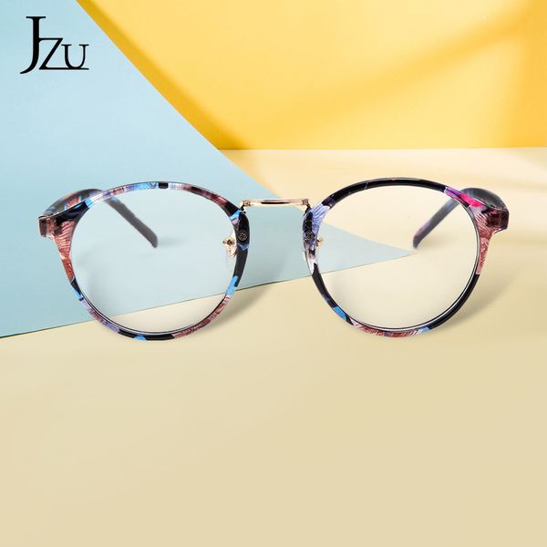 

jzu fashion transparent round glasses clear frame vintage women spectacle myopia glasses men eyeglasses frame frames clear, Black