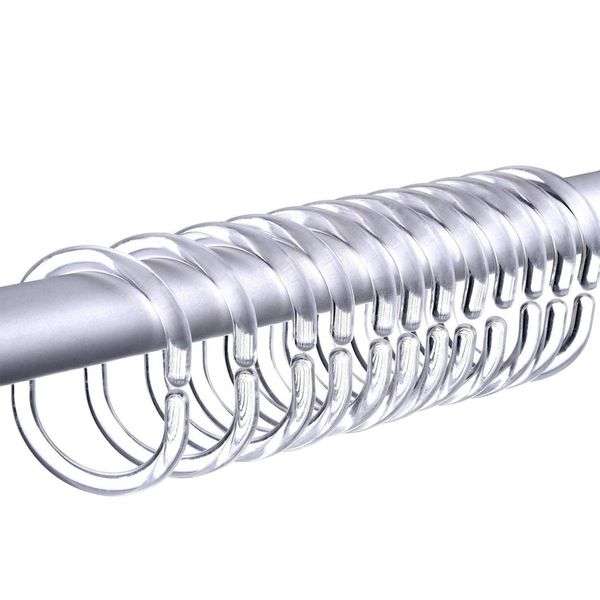 

30 pack shower curtain rings curtain c rings hook hanger bath drape loop clip glide (clear