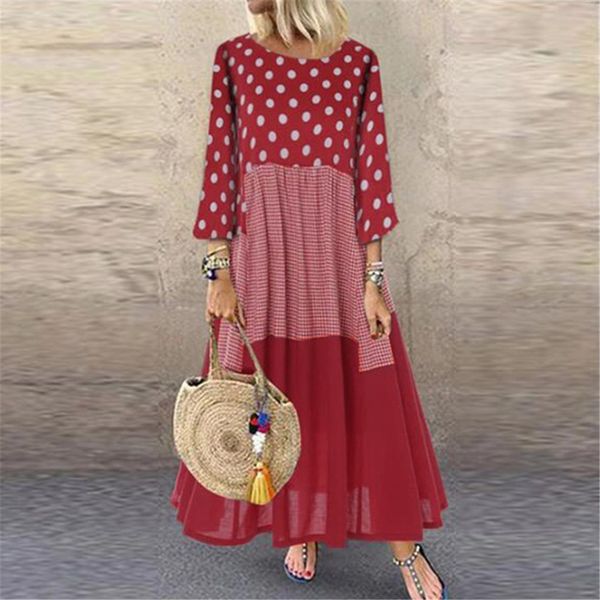 

women's bohemian ruffle sundress long sleeves & sleeveless floral printed maxi long dress casual loose party tanks vestido yz20.3-946, Black;gray