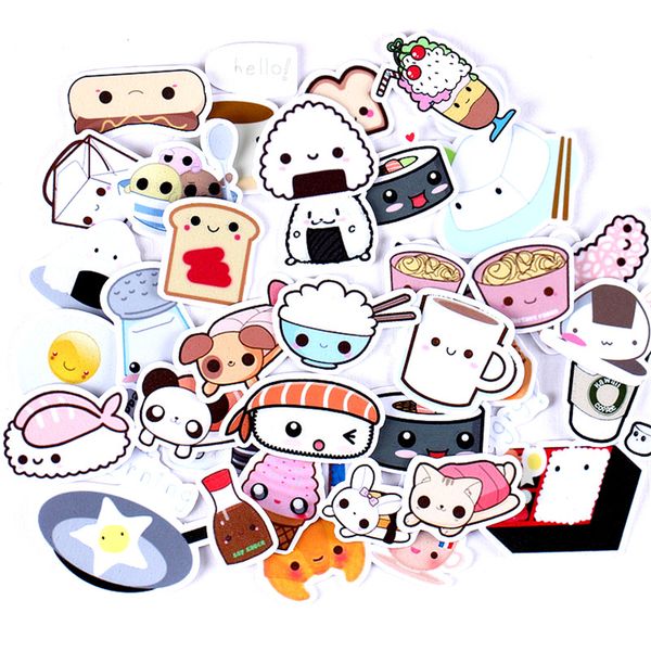 

40 pcs cute rice ball animal mini paper stickers crafts and scrapbooking stickers book decorative sticker diy stationery