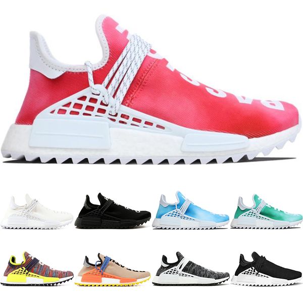 

Human Race trail Running Shoes Men Women Pharrell Williams HU Runner Nerd Black White Peace Passion Younth Top Sport Sneaker Free Shipping