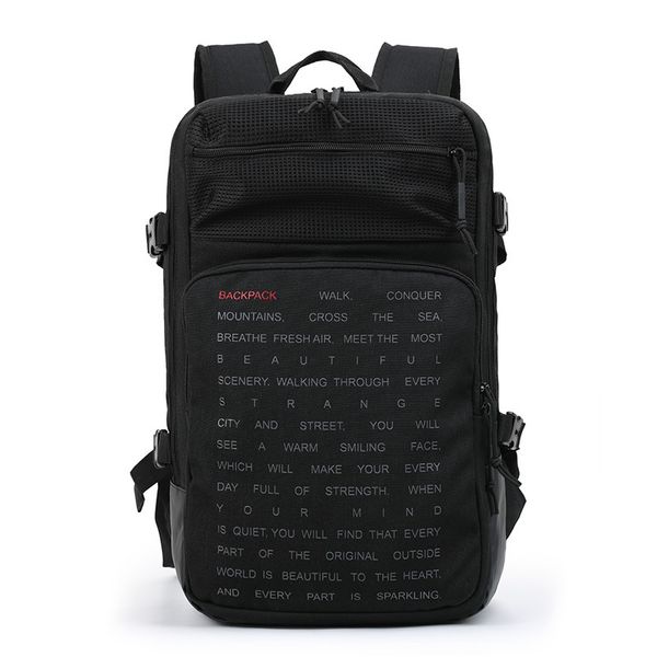 

2020 new fashion business terylene sport backpack for men large capacity gym bag with letter for outdoor trainning traveling