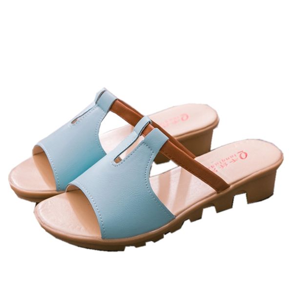 

fashion women slippers summer women wedges shoes casual female slippers 2018 new beach non-slip comfortable summer sandals, Black