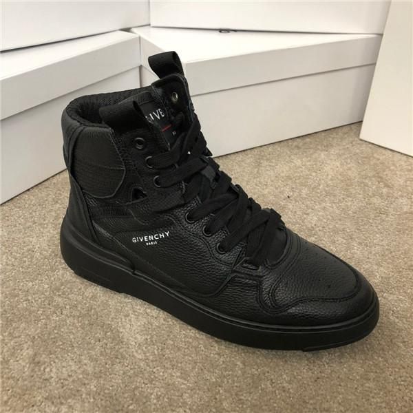

new leather 2019 autumn and winter new home leather high-menss shoes color matching sports casual board shoes catwalk shoes men 23236, Black