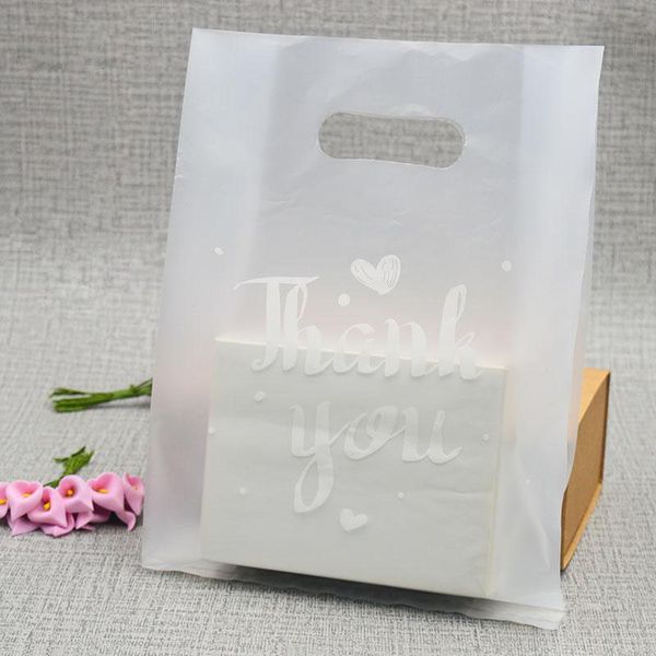 

100pcs/1 lot translucent plastic bags, thank you plastic bags, wedding party favor retail bags for boxes xd23023
