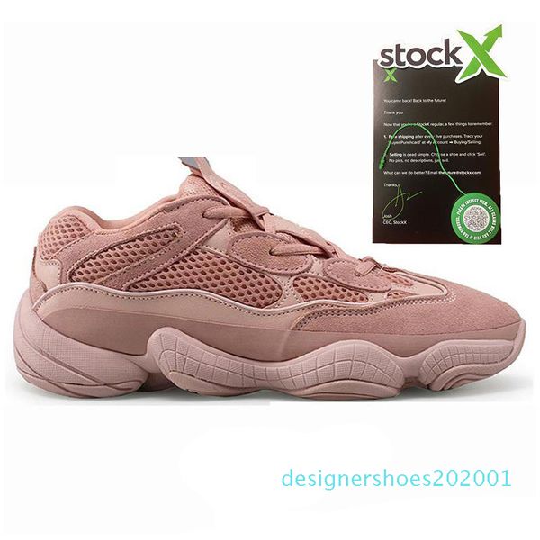 

2020 новый blush 500 mens конструктора тапки kanye west 500s суперлуние желтый полезность черный соль корова кожа спортивная обувь eur 36-45, Black