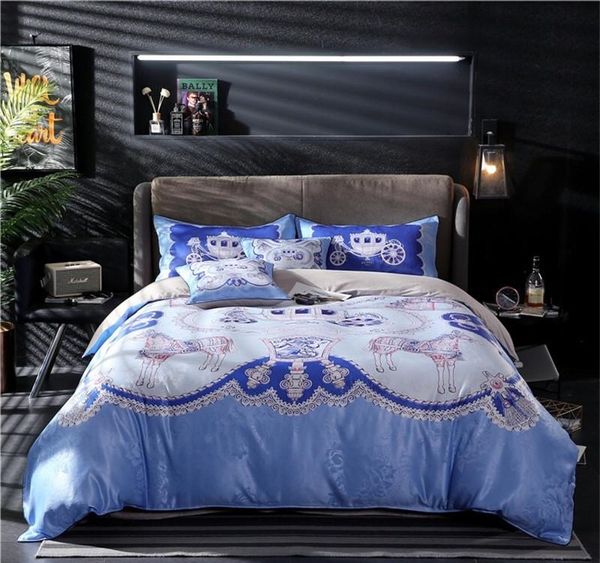 Popular Logo Classic Bedding Sets Summer Spring High Quality Aqua