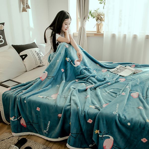 

thick coral velvet blanket rong tan zi single double velvet bed sheet winter student dormitory nap blanket