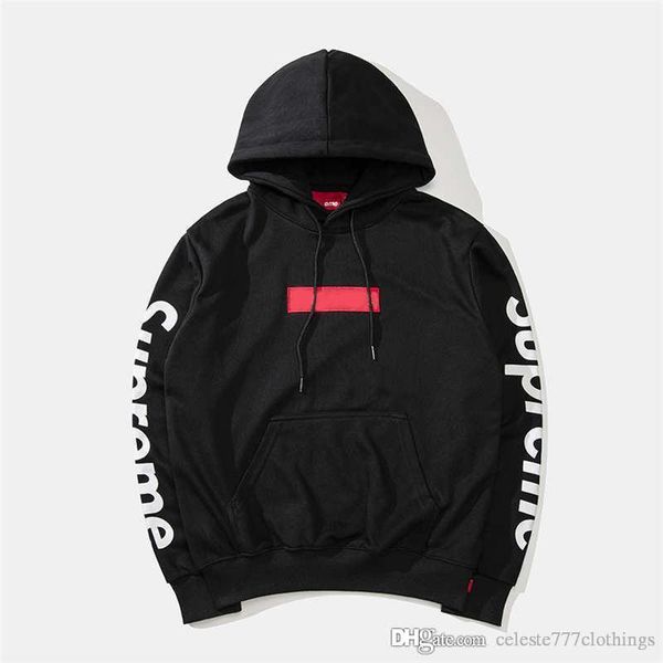 

fashion mens brand hoodies designer box logo pullover hip hop sweatshirt casual hooded pullover women autumn winter jumper streetwear, Black