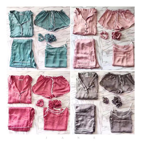 

лений новй дам елкове пижам 7 набоѬов  длиннми Ѭђкавами бѬки женкой гла Black;red