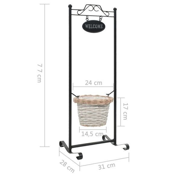 

plant stand with powder-coated iron frame garden sets