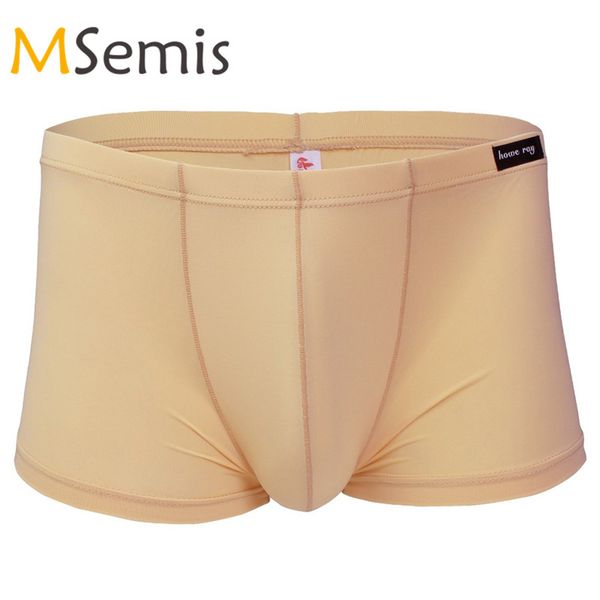 

gay swimwear mens swimsuit smooth boxer briefs swim shorts swimming truck gay underwear bulge pouch male panties for swimming