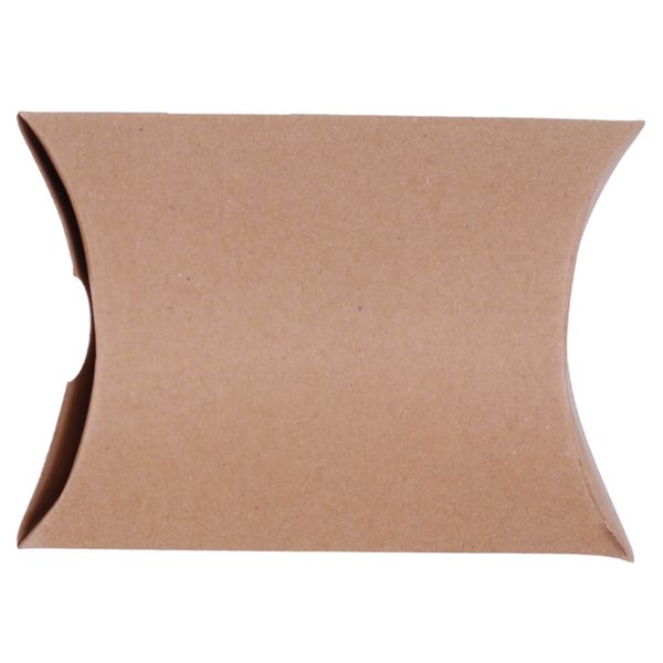 

50 pieces/lot new style kraft pillow shape wedding favor gift box,party candy box (khaki