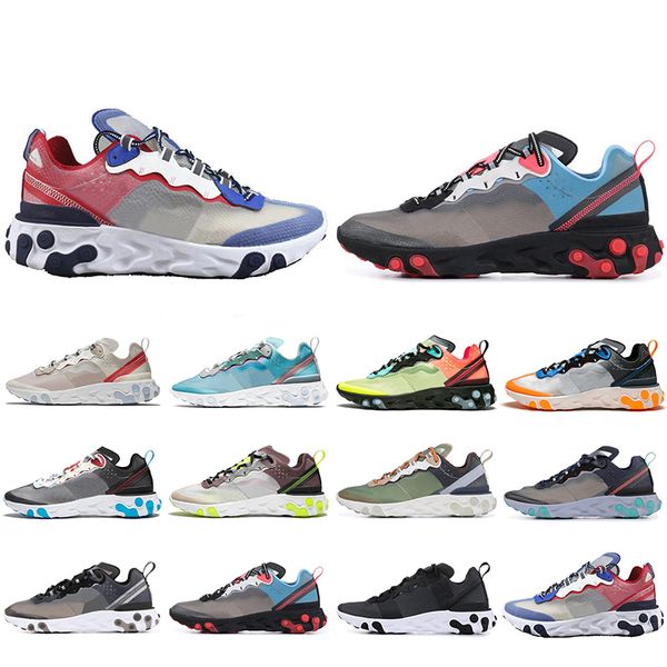 

New Classic React Element 87 running shoes for men women Sail Royal Tint Anthracite VOLT RACER PINK Mens Trainer sports sneakers 36-45