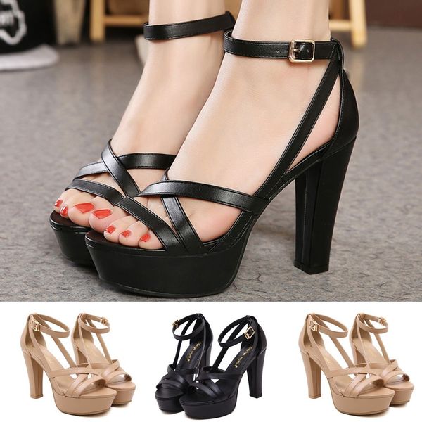 

shoes woman sandals high heels women sandals flat casual shoes summer sandals women 2019 summer shoes genuine platform slippers, Black