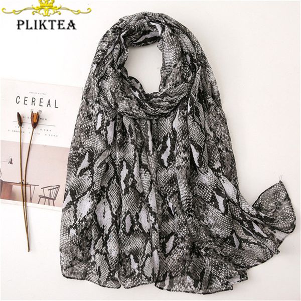 

unique printed snake spring scarves for women animal cotton linen shawl winter female hijab scarf cachecol, Blue;gray