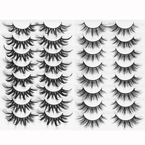 

lekgavd 80 pairs mink false eyelashes 3d natural eyelash wispy fluffy dramatic volume fake lashes extension handmade eye lashes