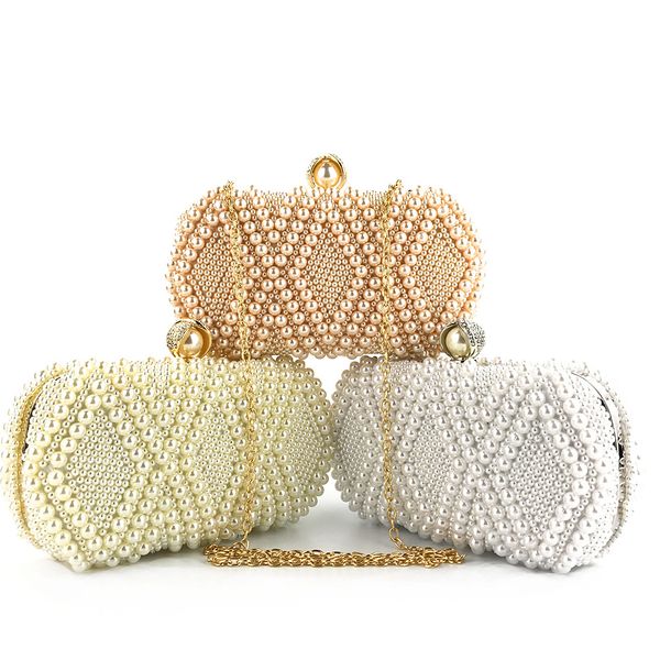

double side beading evening party wallet ladies hasp party handbags small bags bolsa feminina women clutch bridal hand bag