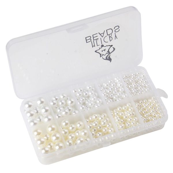 

1000pcs artificial sparkle pearl beads loose spacers phone case diy ornament