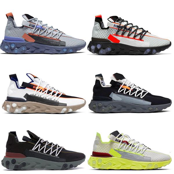 

new 2020 arrival running shoes react wr ispa men women ghost aqua wolf grey platinum volt summit white mens trainer sports sneakers 36-45, Black