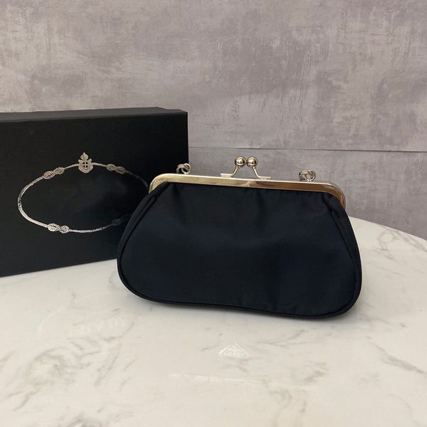 

shoulder bags purses plain black color hasp belt lady evening bags nylon material pure color