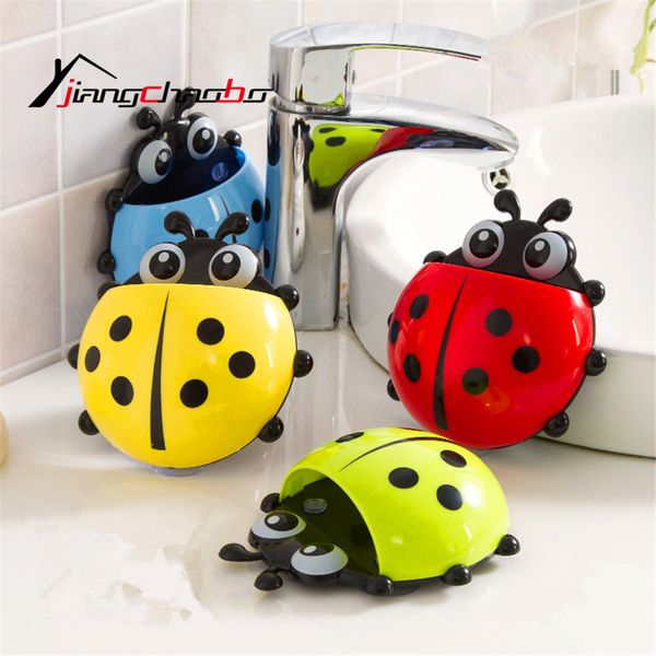

2017 new toothpaste dispenser bathroom accessories lovely toothbrush holder toothpaste powerful suction kit combination