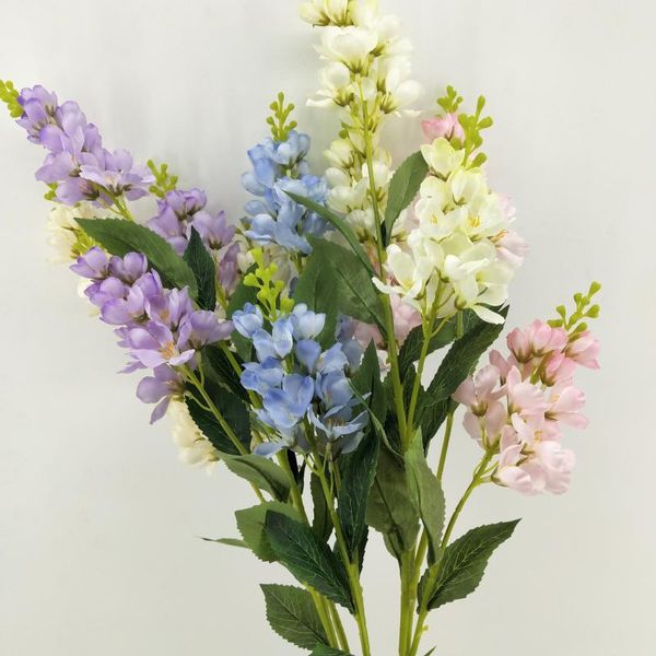 

simulation flower violet hyacinth 3 forks artificial flowers silk diy home decor faux flowers wedding decoration table bouquet