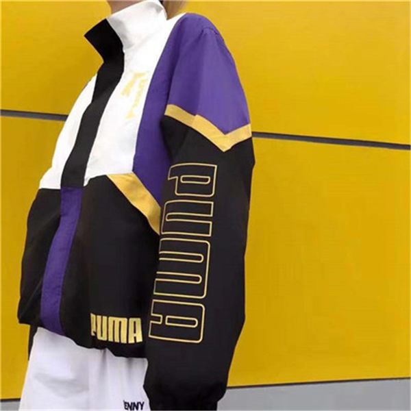 

2020 mens womens active jackets zipper patchwork windbreakers for men women spring autumn outerwears b104507v, Black;brown