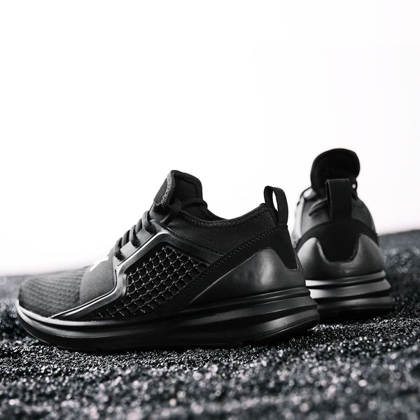 

size 39-48 new sneakers men plus designer summer breathable fashion lightweight trainers comfortable shoes men #ab7058, Black