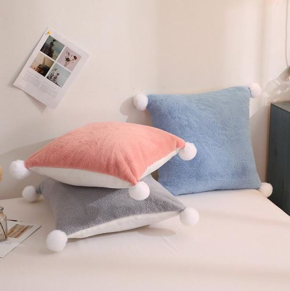 Home Decor Velvet Square Rectangle Lumbar Cushions For Sofa Blue