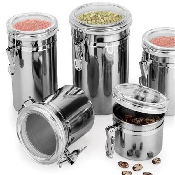 

storage bottles & jars home sealed box coffee beans stainless steel tanks preservation kitchen tools