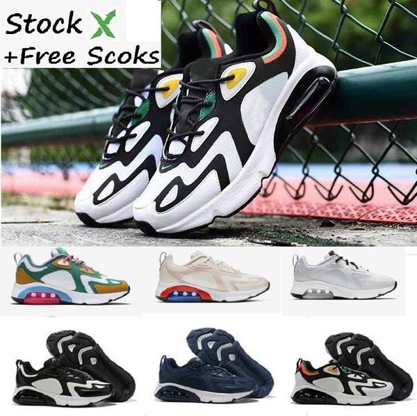 

stock x men running shoes 200 cushion snubber jogging desert sand mystic green black white grey trainers max sneakers 7-12