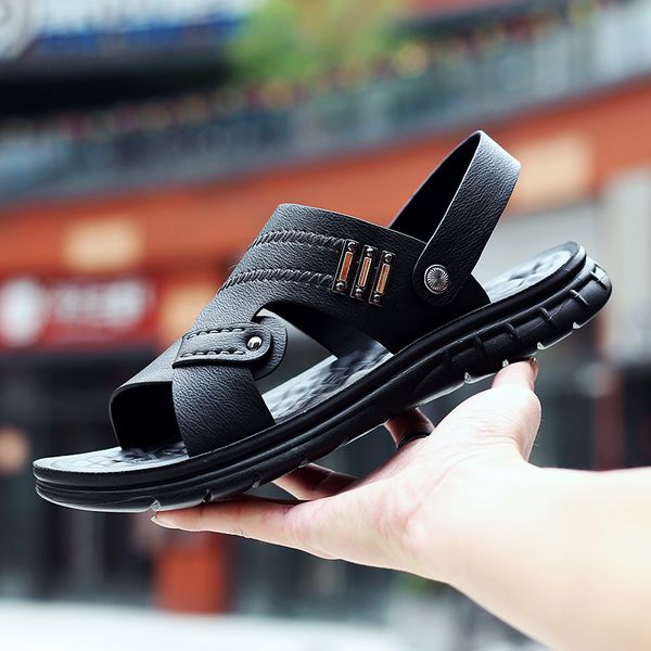 

handmade sandalias mens size outdoor for samool men slippers s mens vietnam footwear gladiator masculino homme plage roman em, Black