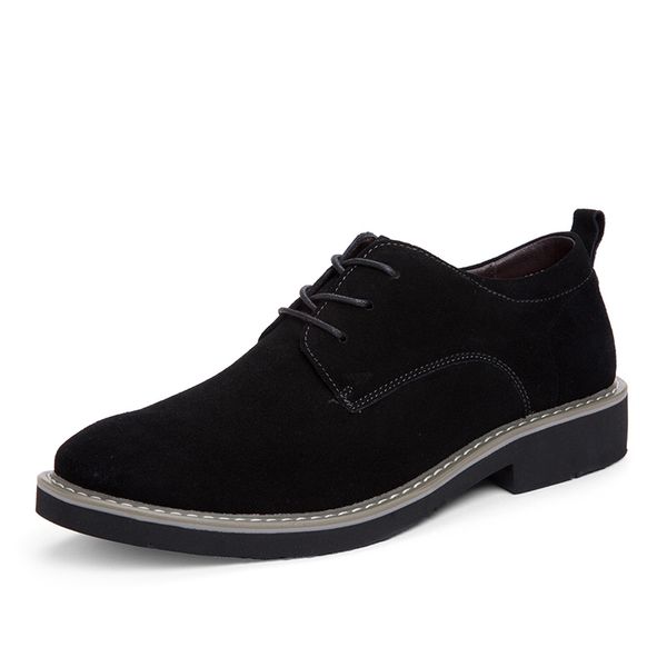 

men casual leather shoes male fashion leather shoes work safety winter waterproof ankle botas size 38-46 %c516, Black