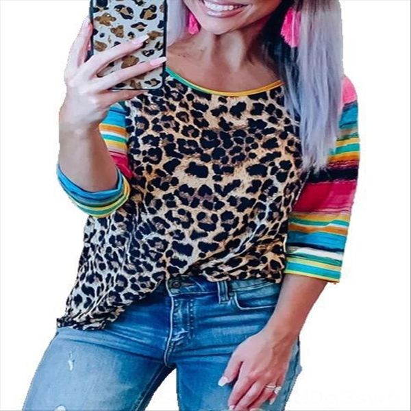 

2019 autumn seven-point sleeve round collar slim women's 2019 autumn pullover seven-point sleeve t-shirt pullover round collar slim wom, White