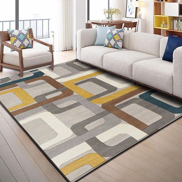 

nordic stylel geometric pattern floor mat carpet for living room sofa table