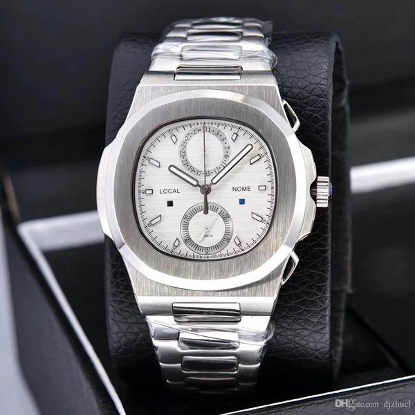 

watches chronograph satch luxury mens watches cool waterproof wristwatches calendar vk64 fashion business men watch 001, Slivery;brown
