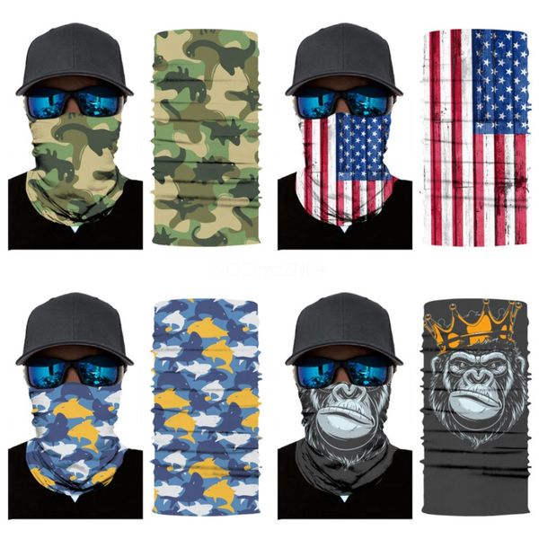 

shjju magic windproof triangle skull scarf motorcycle cycling face mask skull scarf bandana dust-proof sunscreen uv mask ski balaclava sc#27, Blue;black