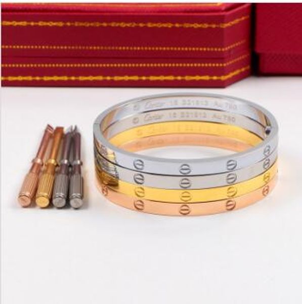 

2019 new loves rose gold cartier 316l stainless steel screw bangle love bracelet with screwdriver and original box screws never lose