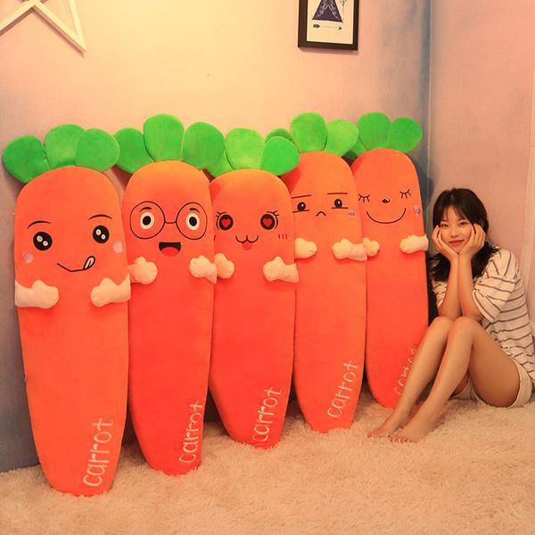

carrot plush toy large sleeping pillow strip doll plush doll doll baby gift girl toy and birthday party decoration