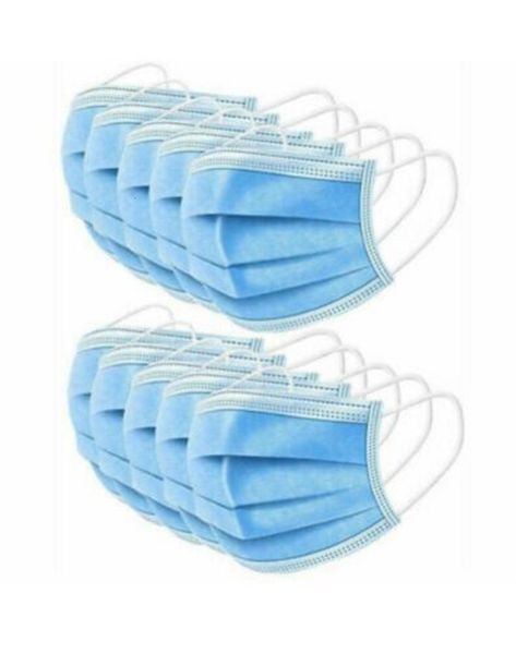 

dhl ship 2020 factory direct supply nonwoven mob caps blue non woven fabric 3ply earloop pollution face mask 94ax