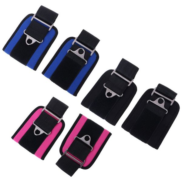 

2pc ankle strap fitness bandage gym hip leg muscle training ankle support adjustable buckle thigh body building lifting exercise, Blue;black