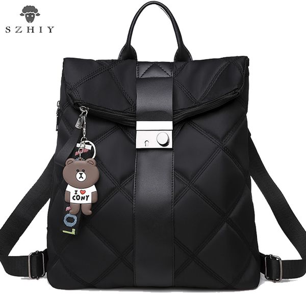 

fashion women bags retro multifunction plaid backpack lady backpack bookbag 2019