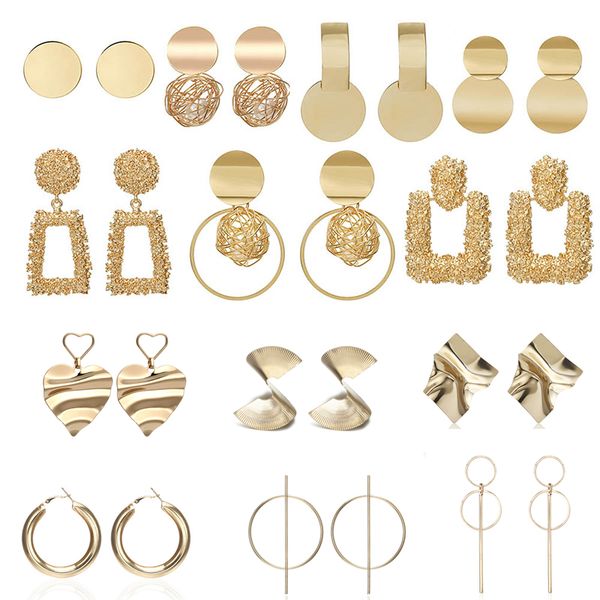 

fashion statement earring large geometricear jewelry gift drop earring modern jewelry wholesale, Silver